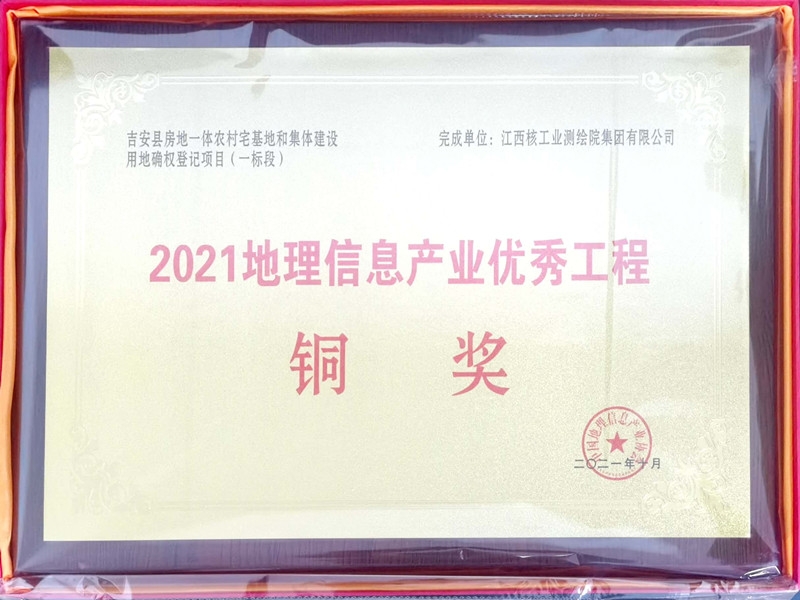 2021地理信息产业优秀工程铜奖